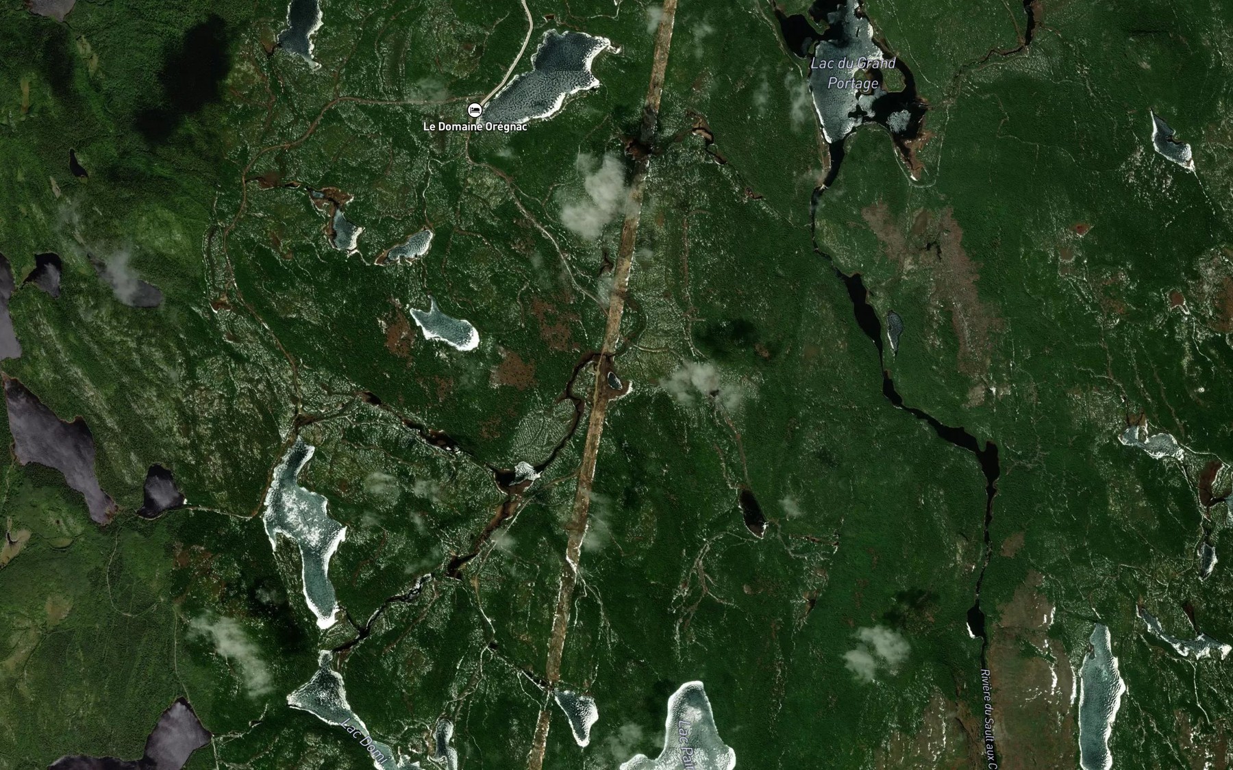 Satellite map of the Lac Crochet