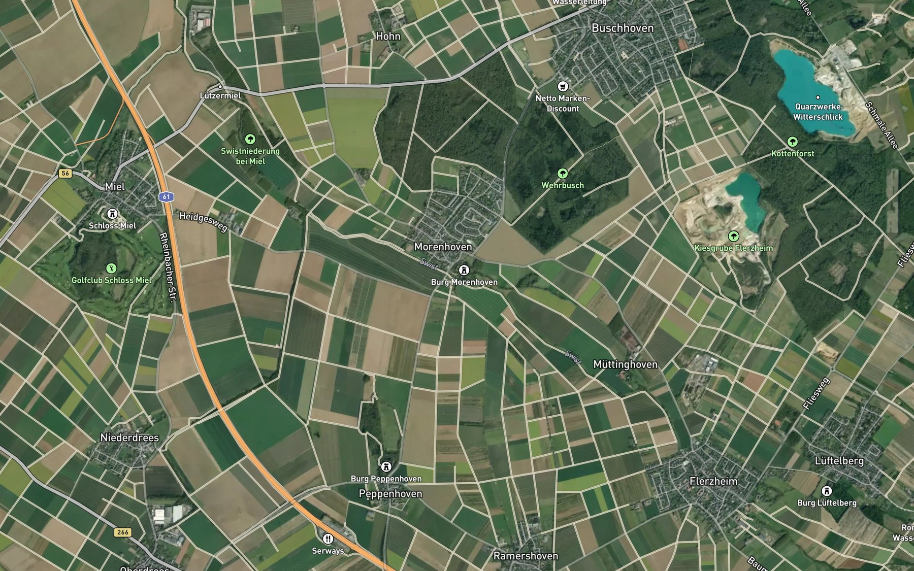 Satellite map of the Eulenbach