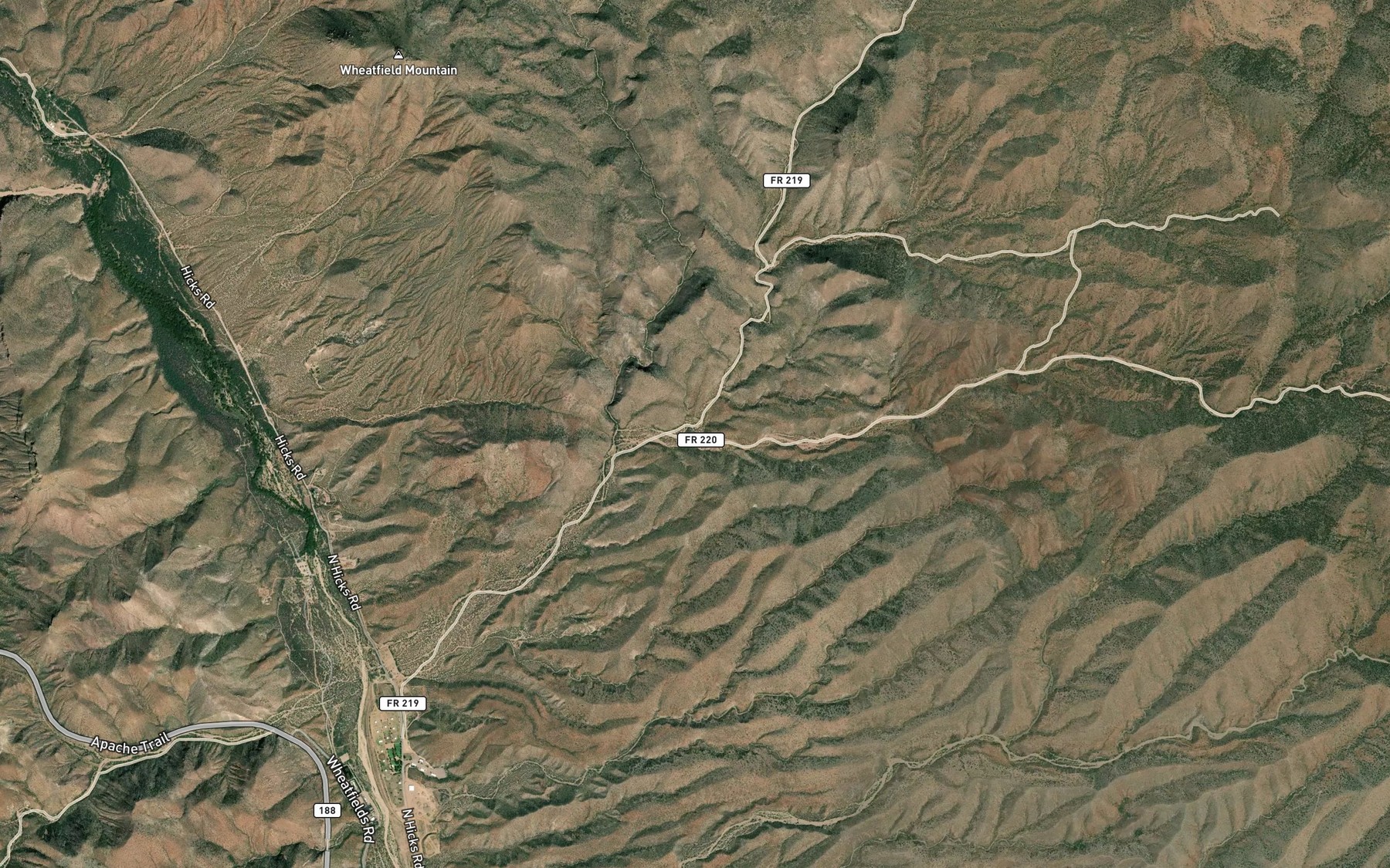 Satellite map of the Wood Spring