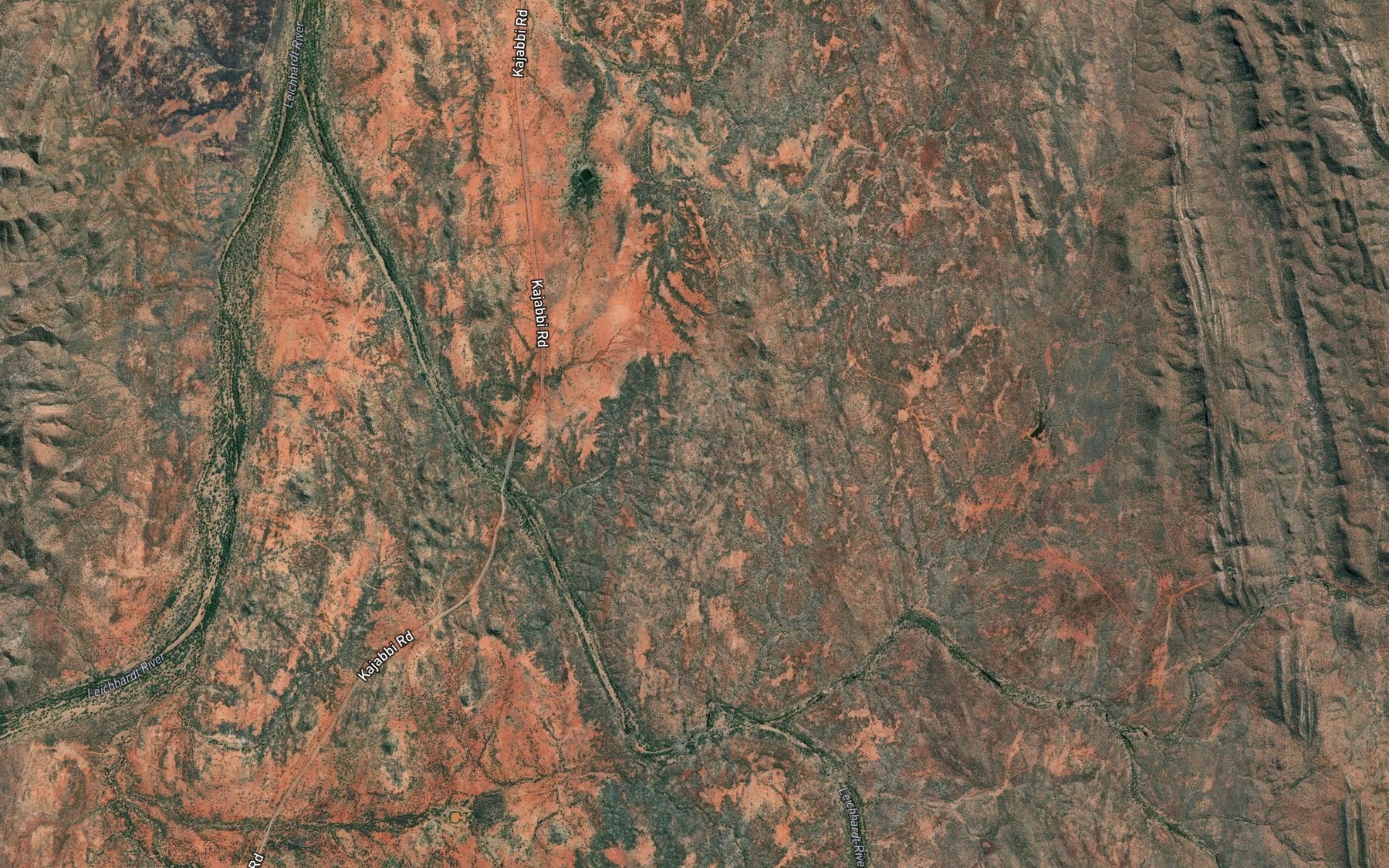 Satellite map of the Argylla Creek