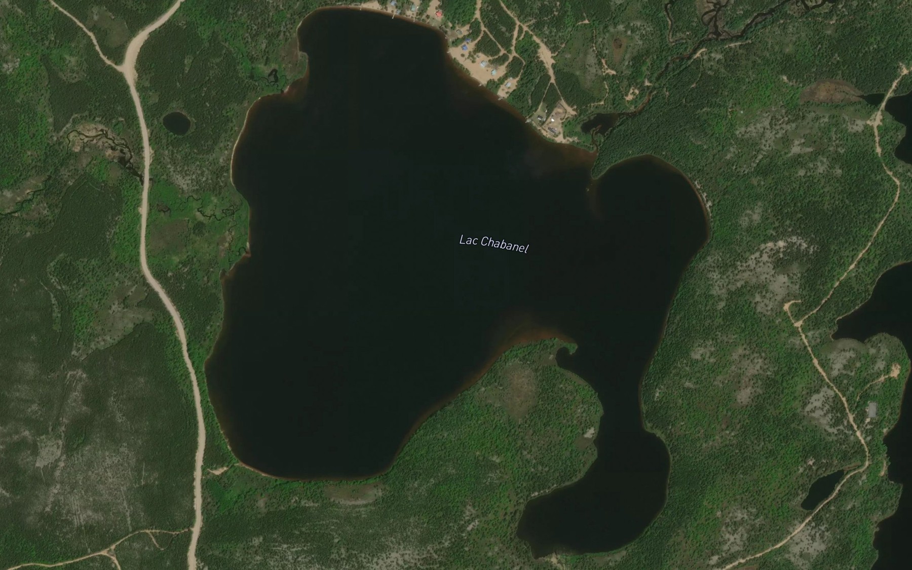 Satellite map of the Lac Chabanel
