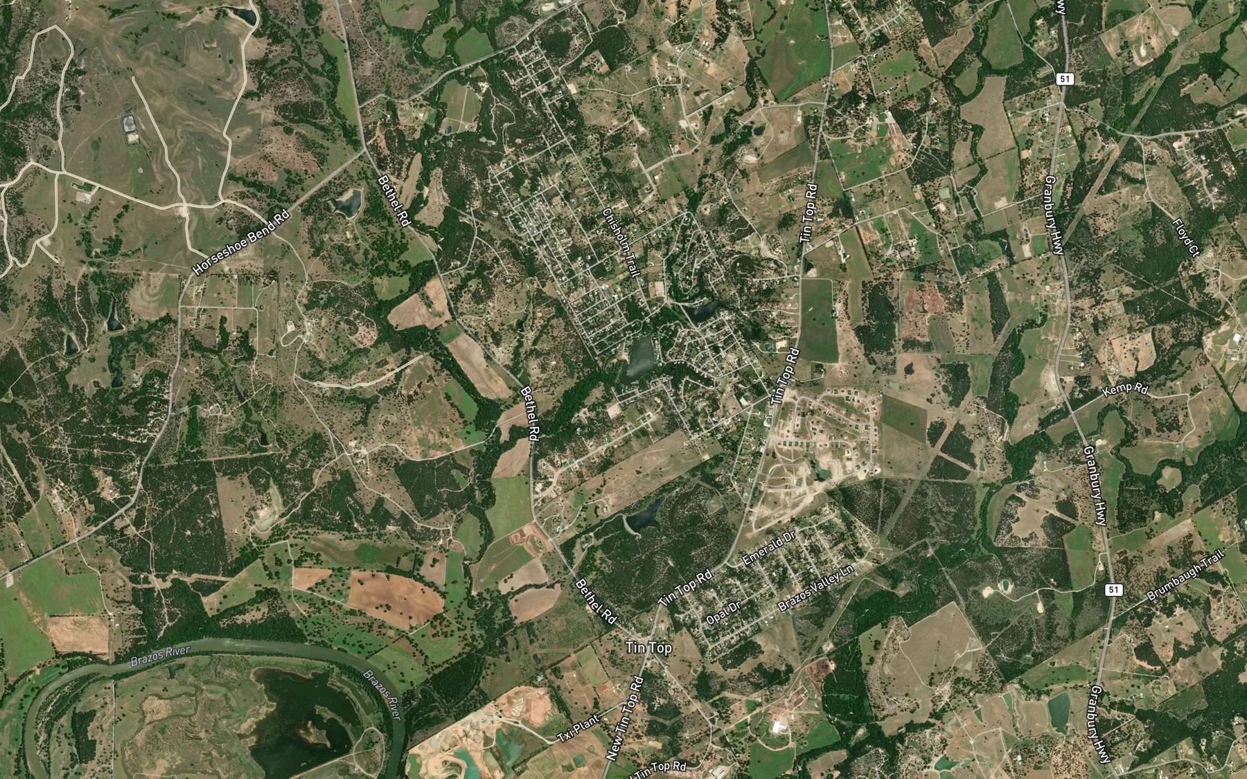 Satellite map of the Western Lake