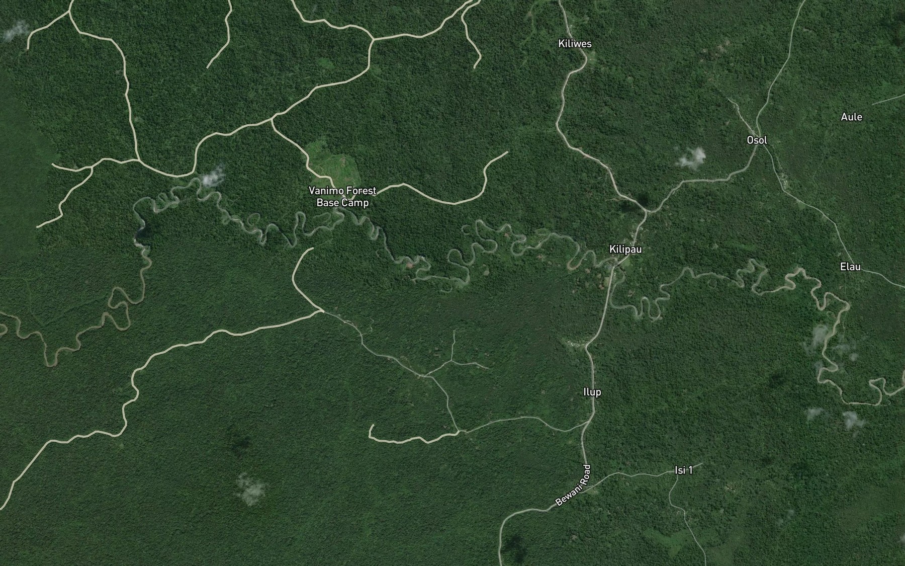 Satellite map of the Buikwo Creek