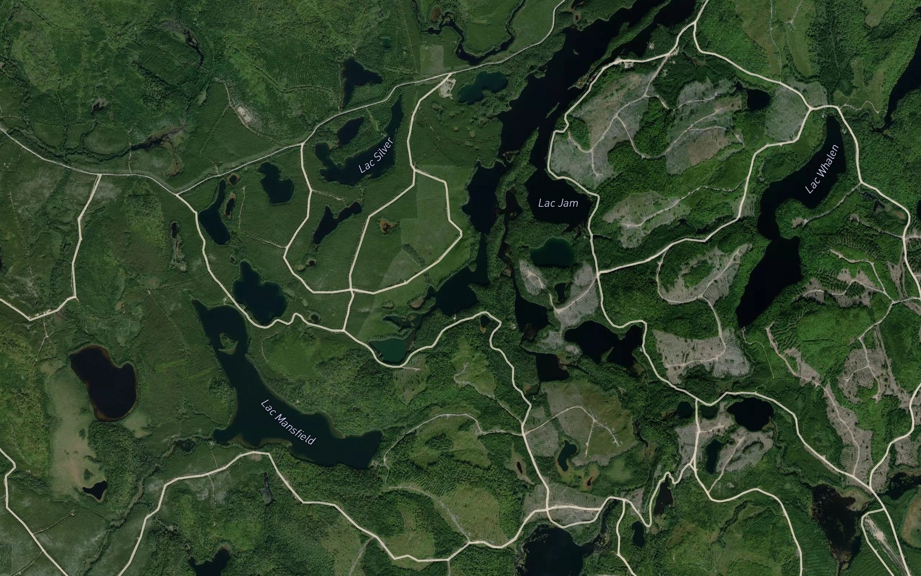 Satellite map of the Lac Essex