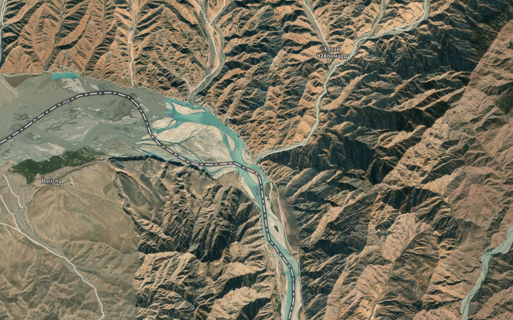 Satellite map of the Borzisu