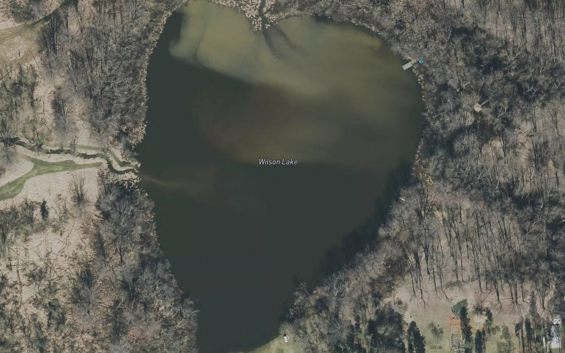 Satellite map of the Wilson Lake