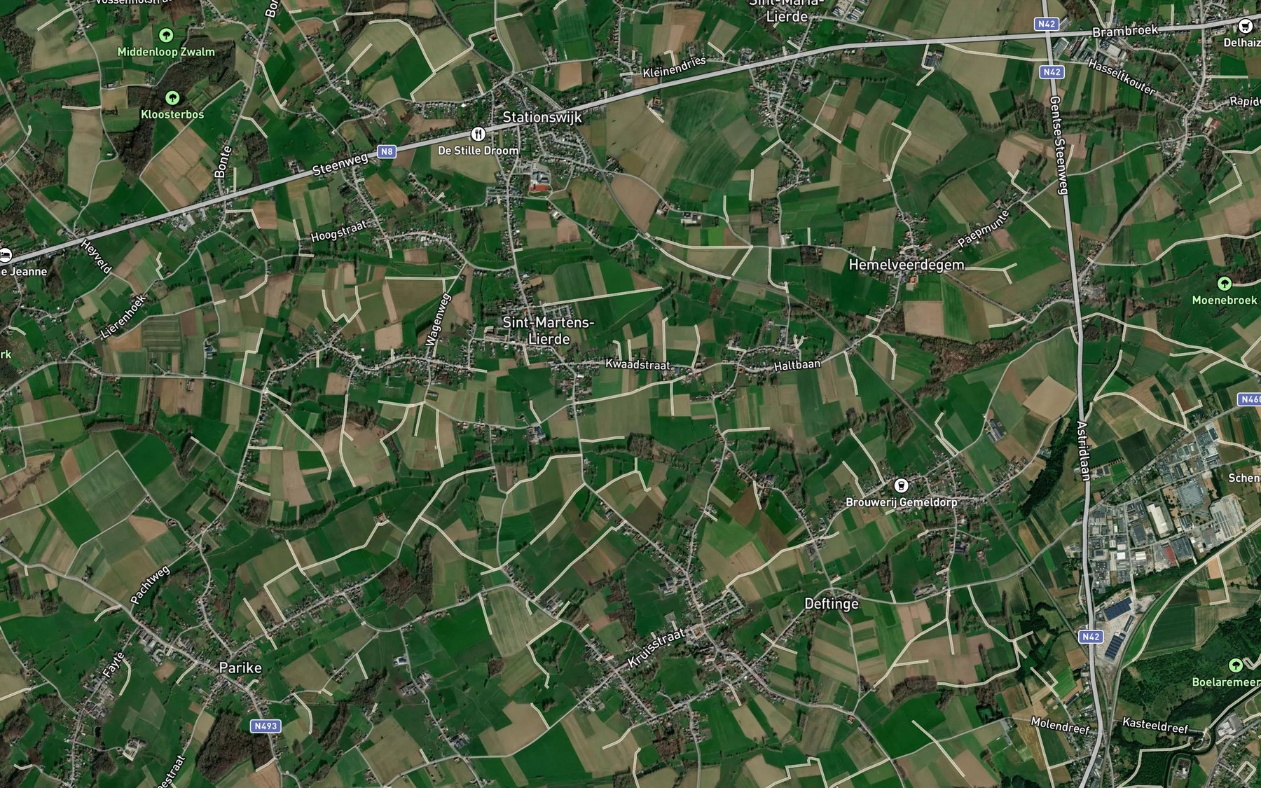 Satellite map of the Schalkebeek