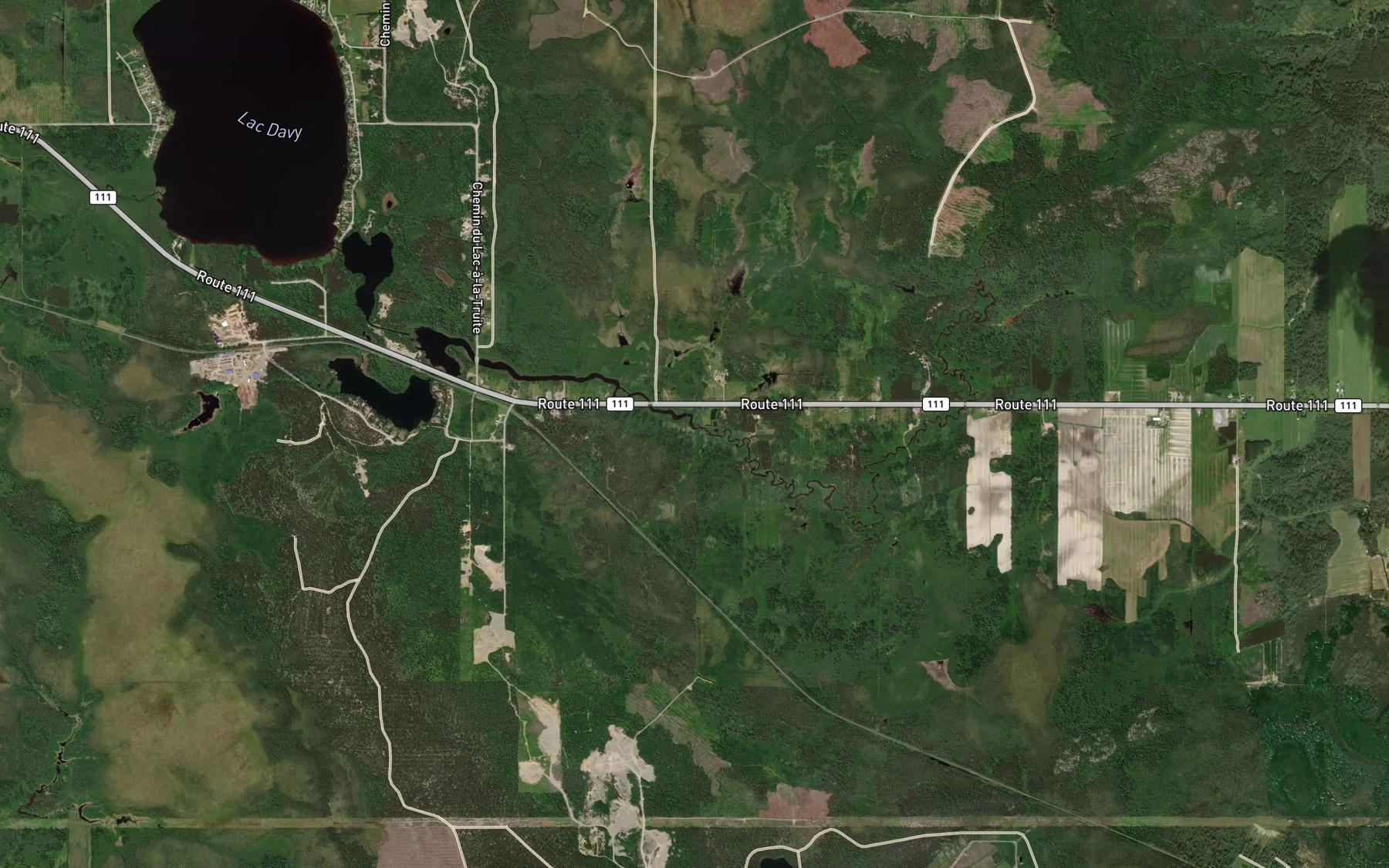 Satellite map of the Cours d'eau du Troisieme Rang