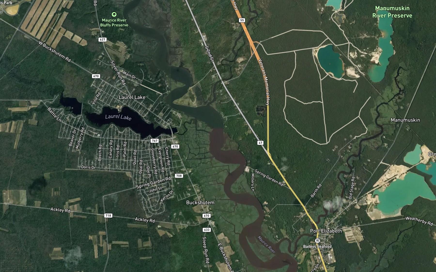 Satellite map of the Spot 6