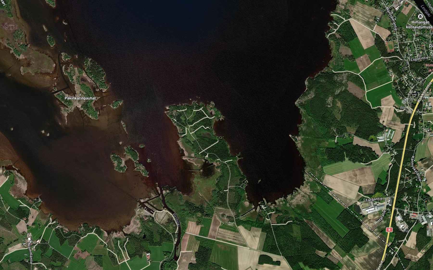 Satellite map of the Talvitienlahti