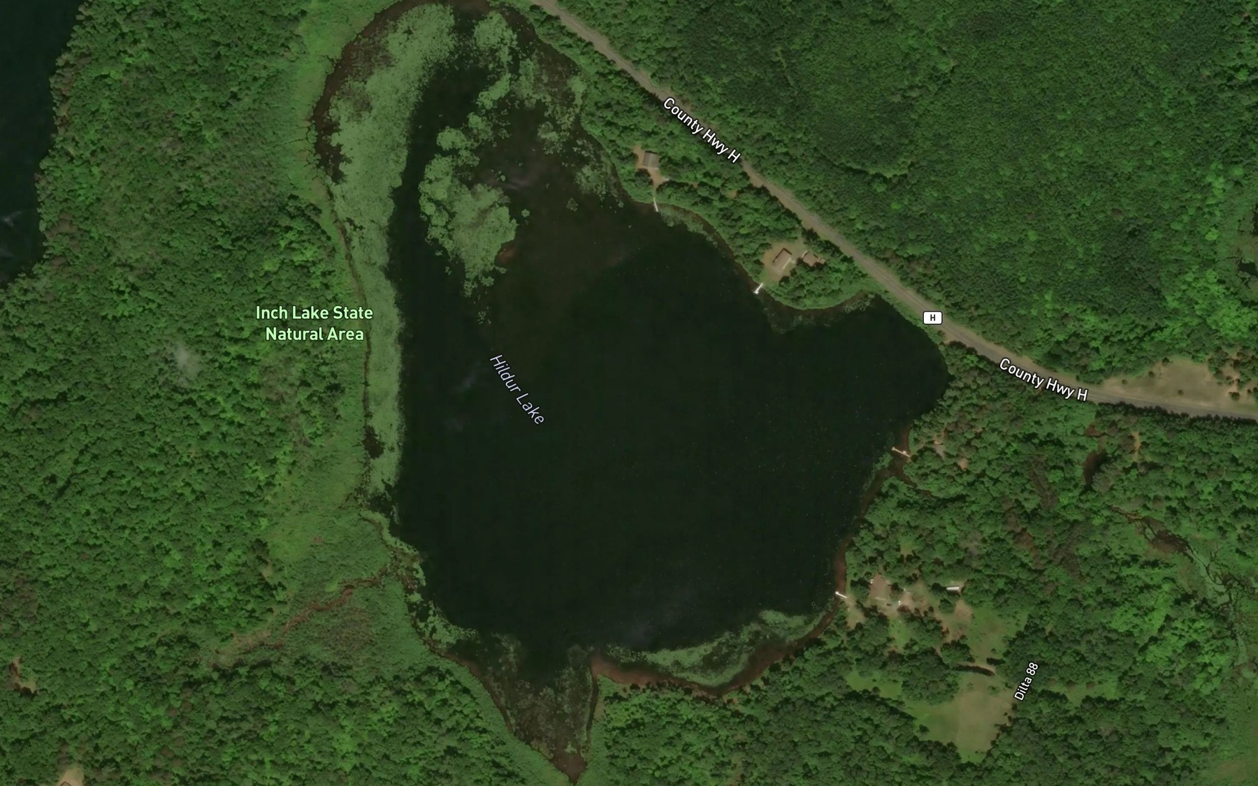 Satellite map of the Hildur Lake
