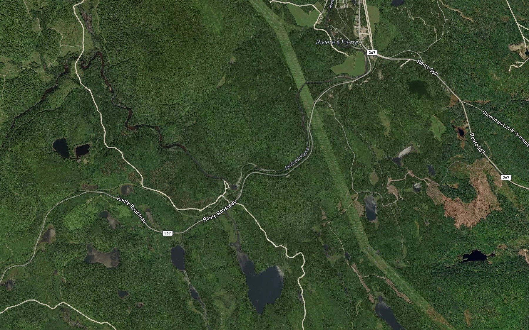Satellite map of the Rapides Sainte-Anne