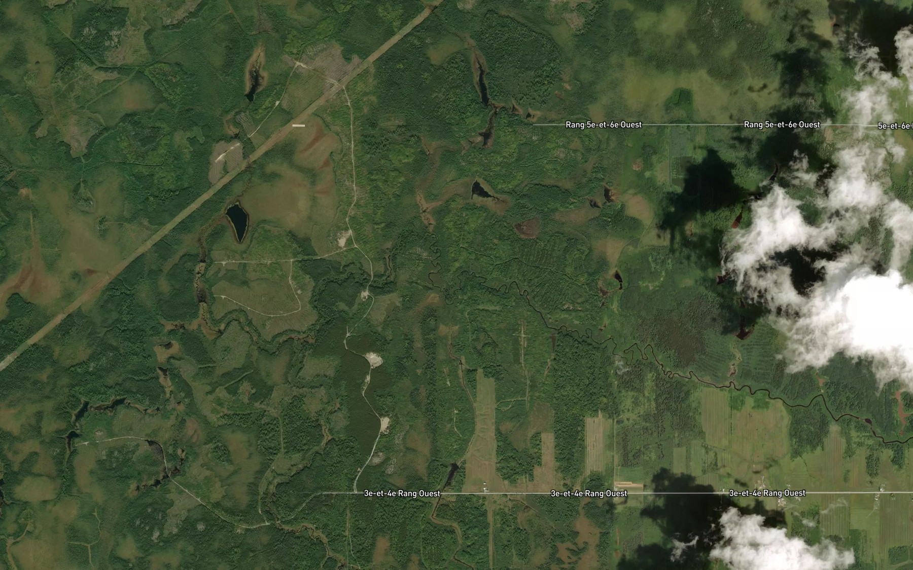 Satellite map of the Ruisseau Hamelin