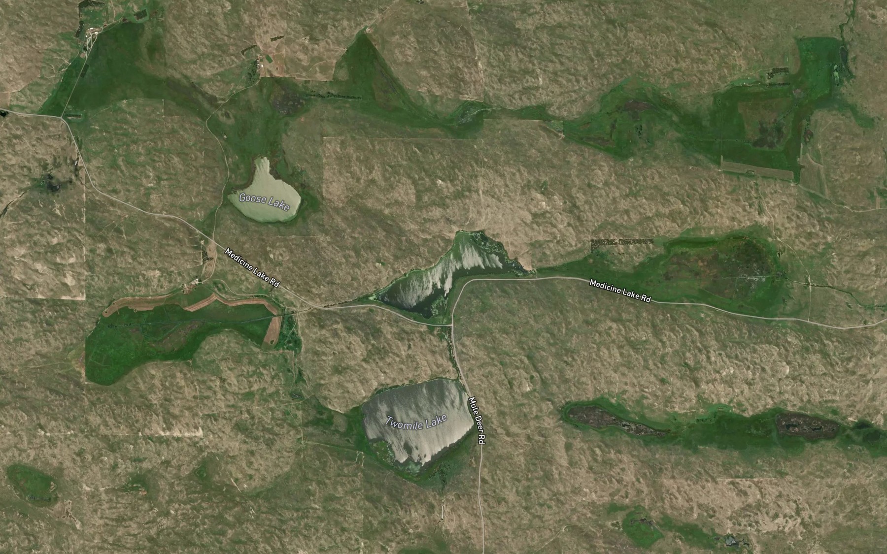 Satellite map of the School House Lake Reservoir