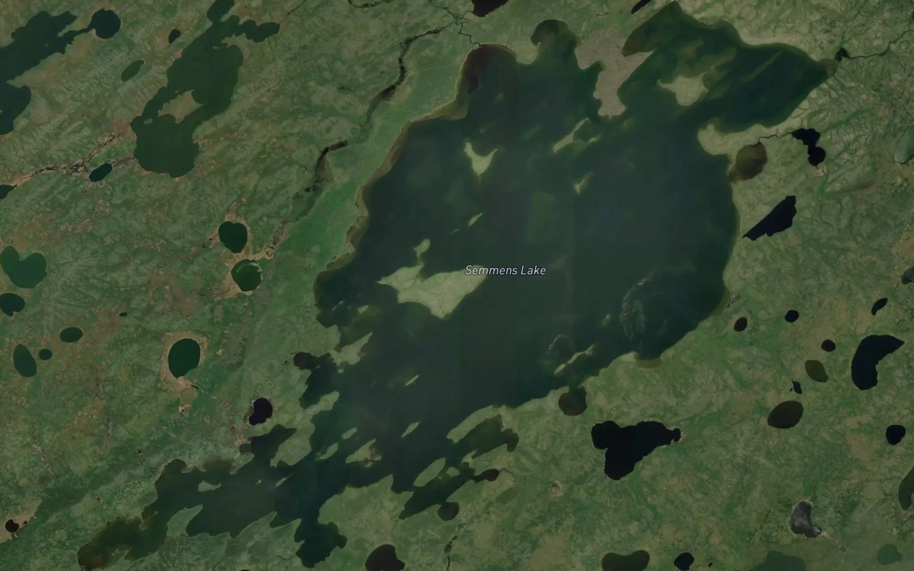 Satellite map of the Semmens Lake