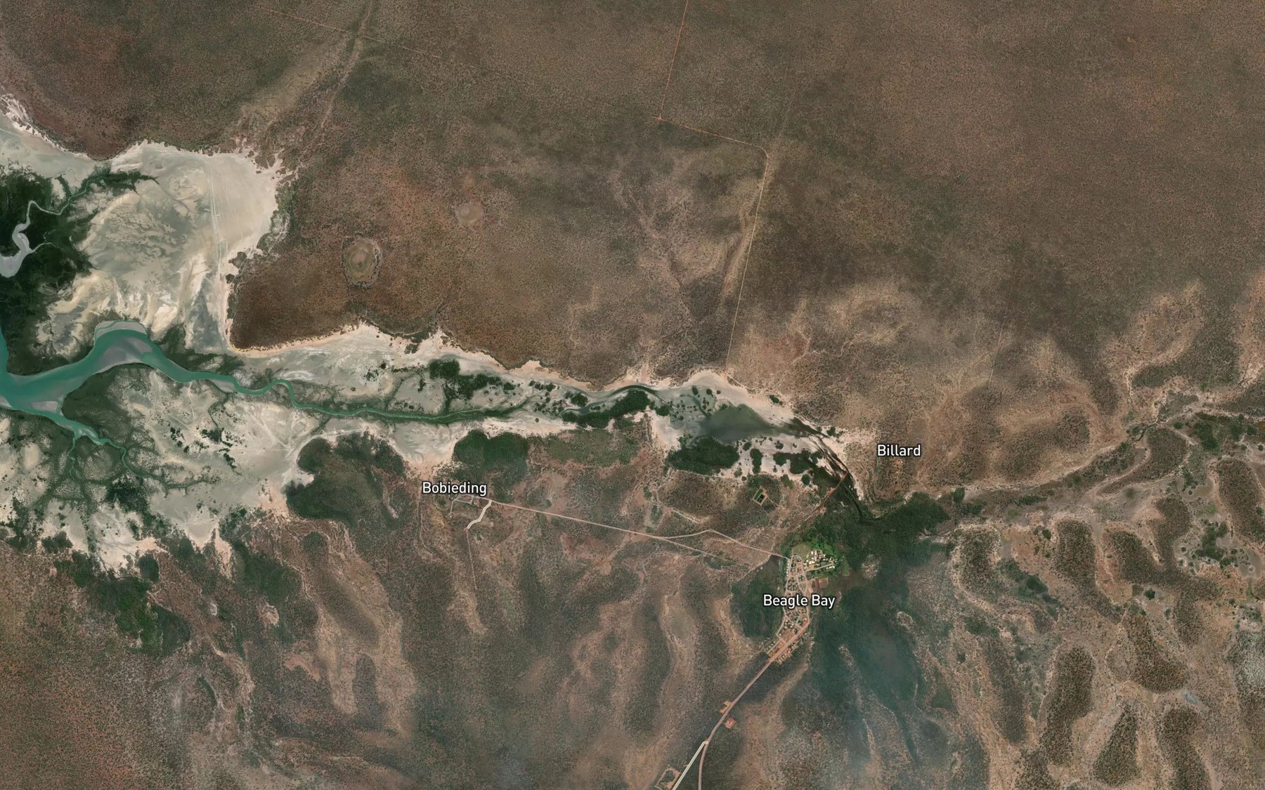 Satellite map of the Domining Spring
