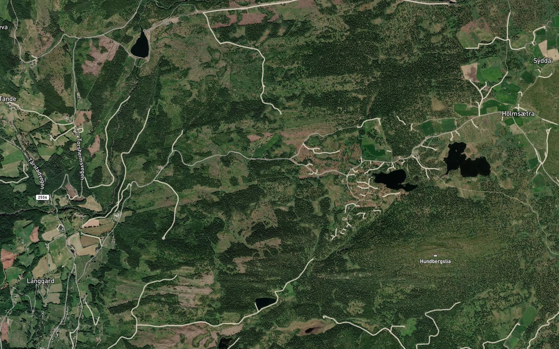 Satellite map of the Hundtjonnbekken