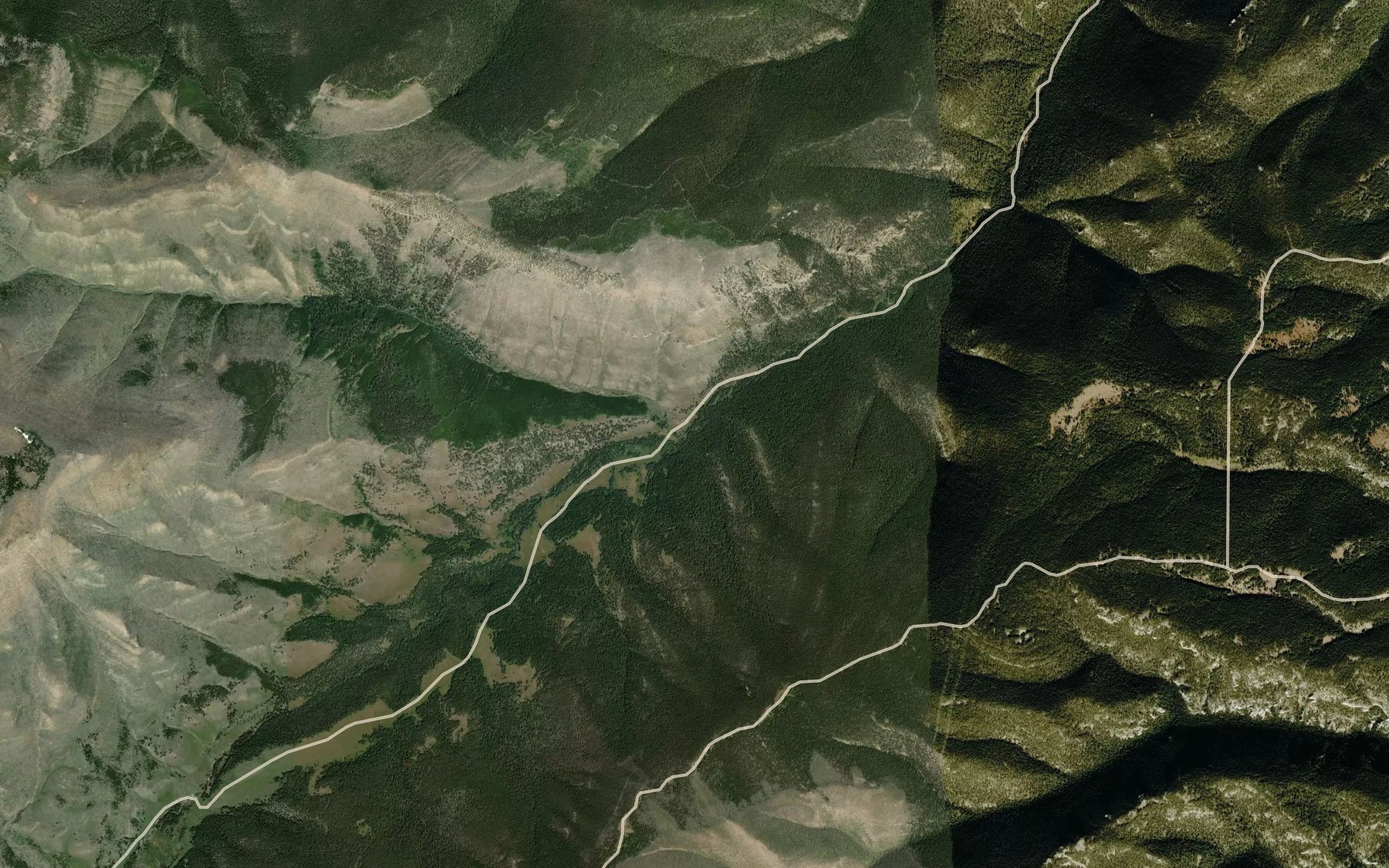 Satellite map of the Sandpoint Creek