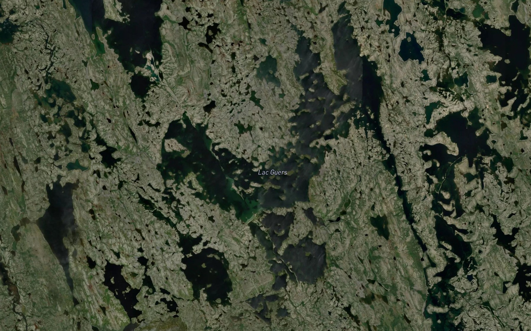 Satellite map of the Lac Guers