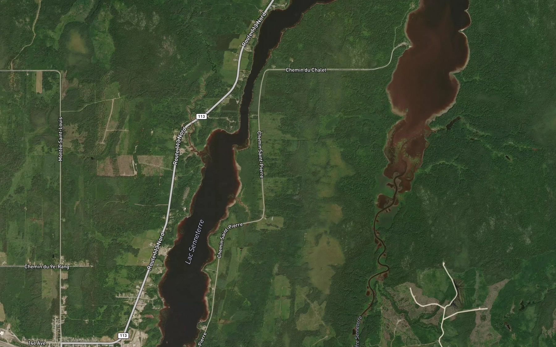 Satellite map of the Ruisseau Courcelle