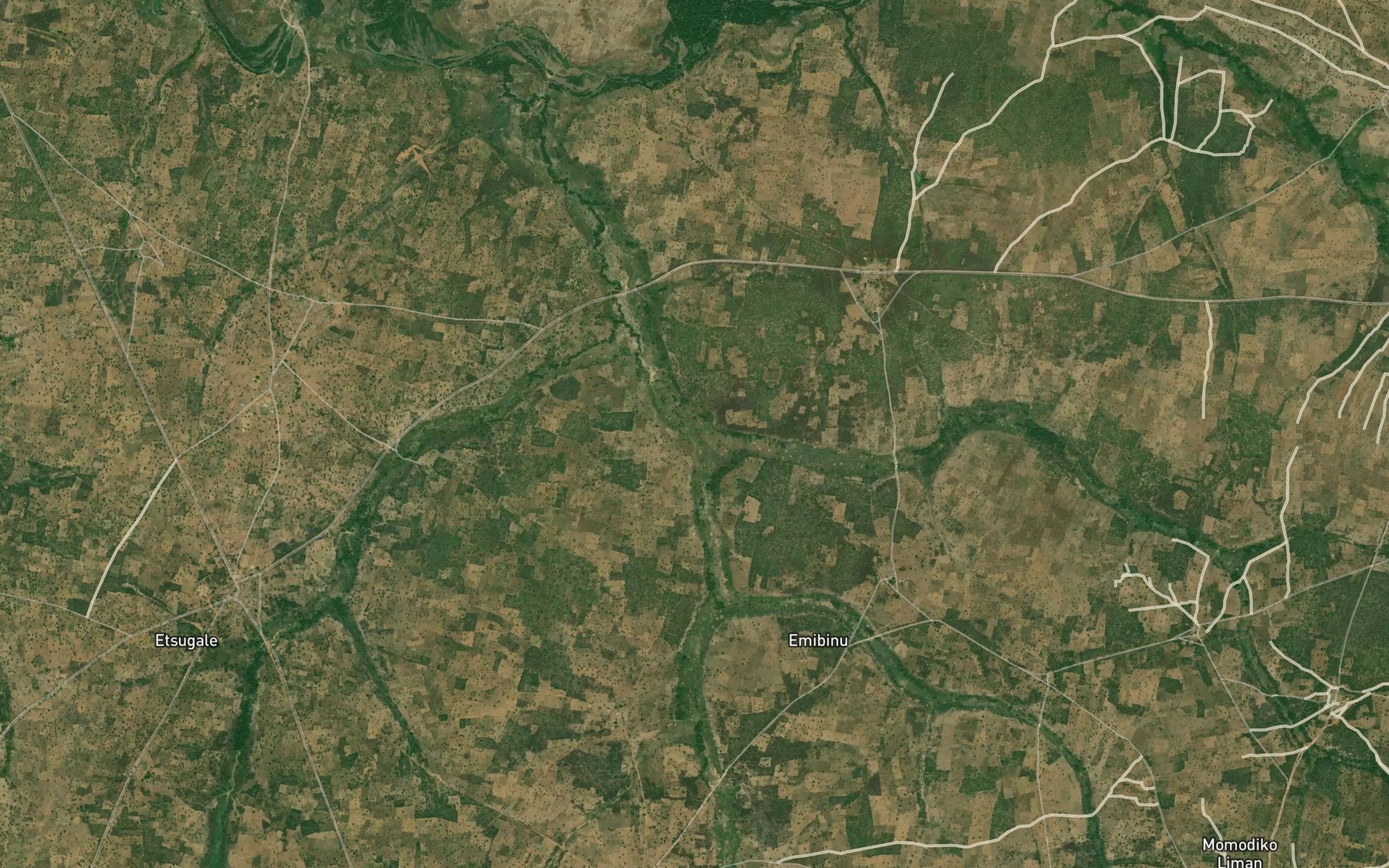 Satellite map of the River Waja