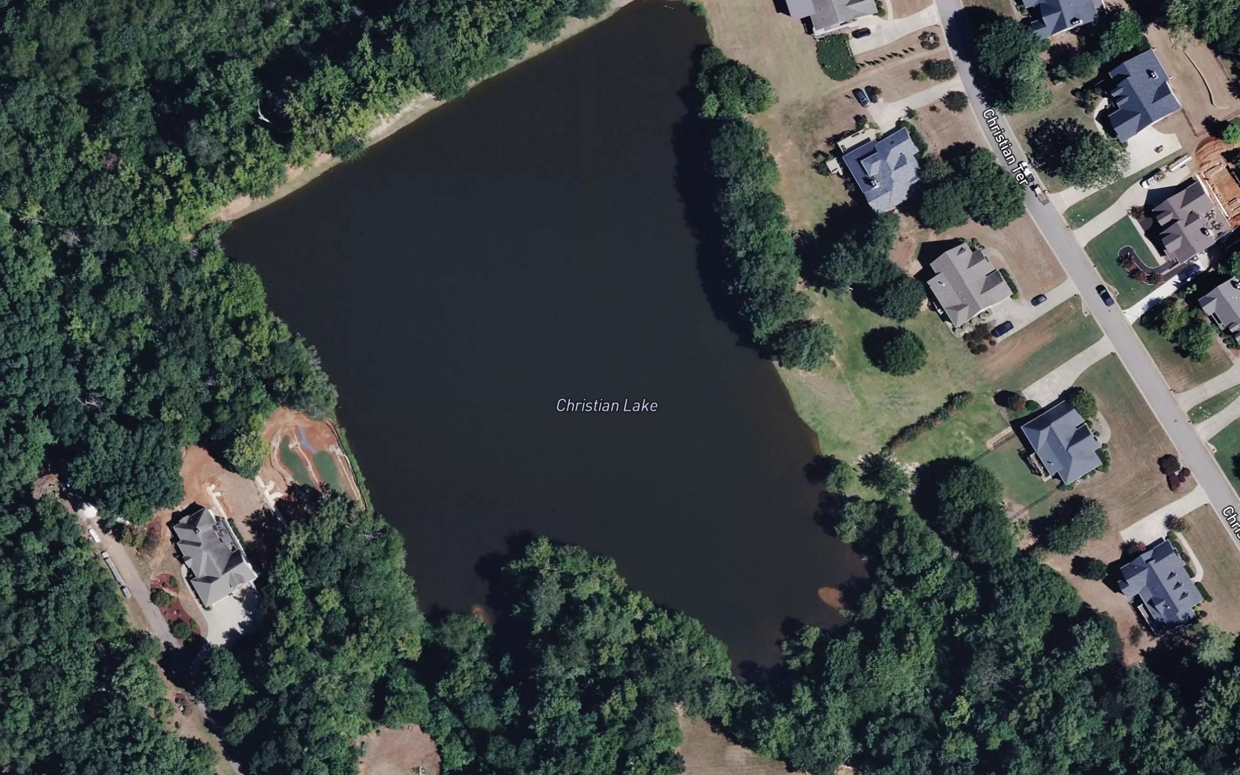 Satellite map of the Christian Lake