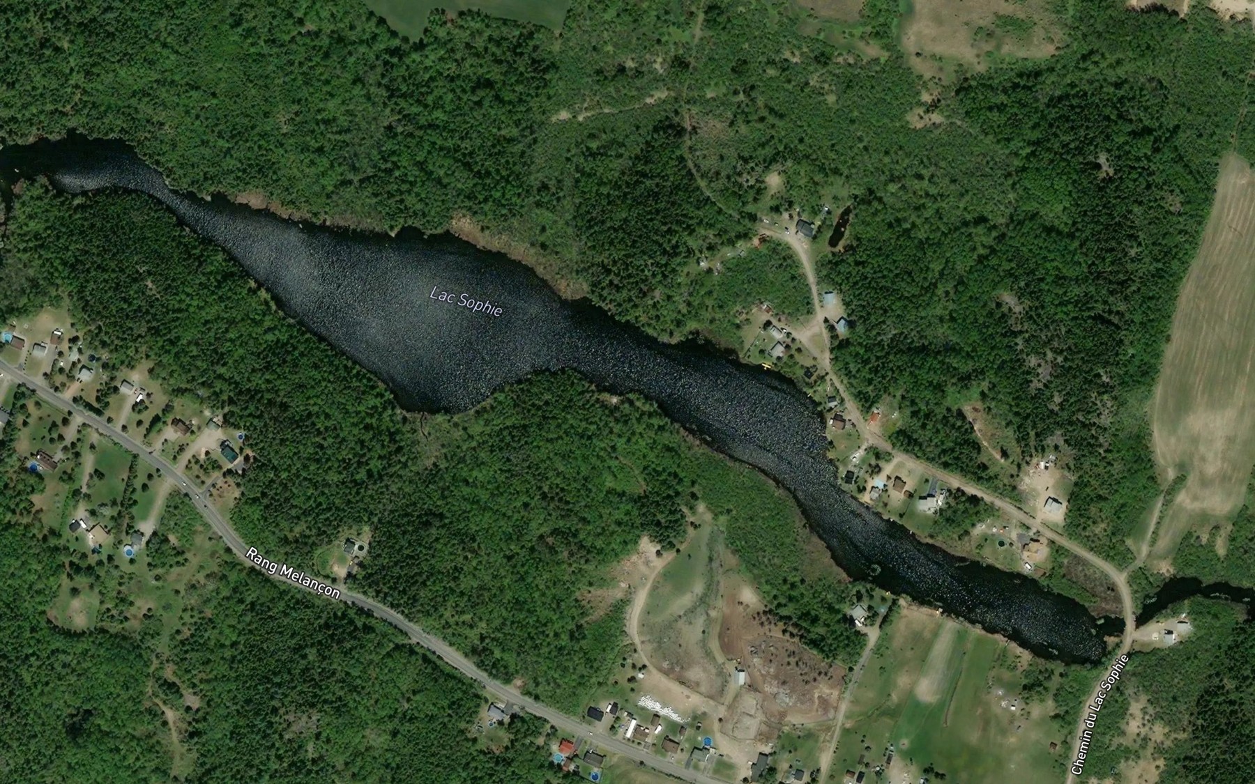Satellite map of the Lac Sophie