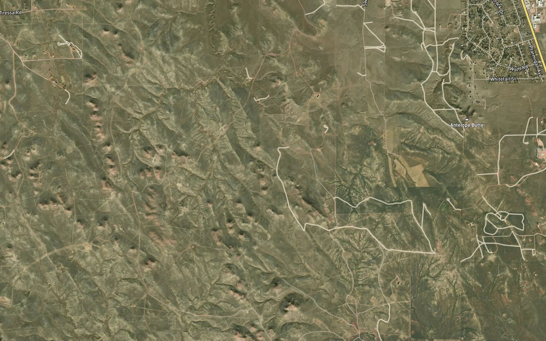 Satellite map of the Margaret Sarah Reservoir