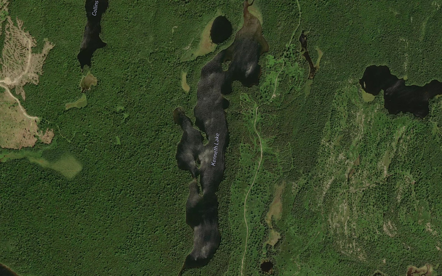 Satellite map of the Kenneth Lake