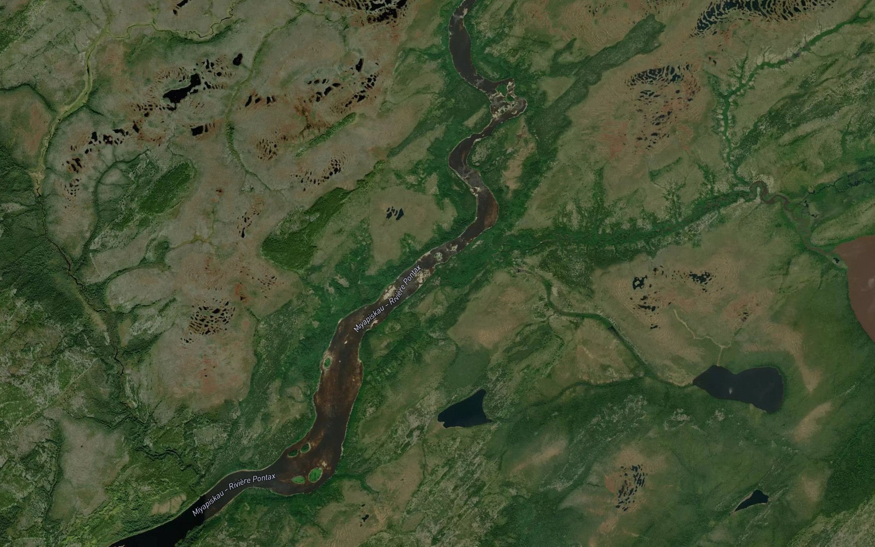 Satellite map of the Ruisseau Niyeutachun Kauchipascheyach