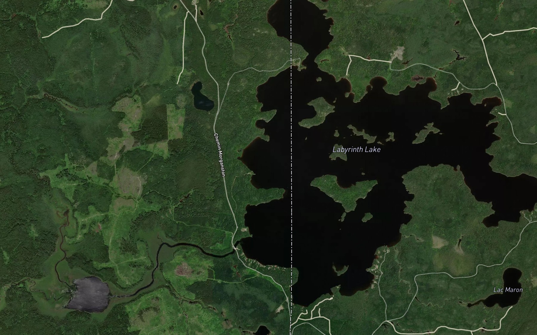 Satellite map of the Labyrinth Lake