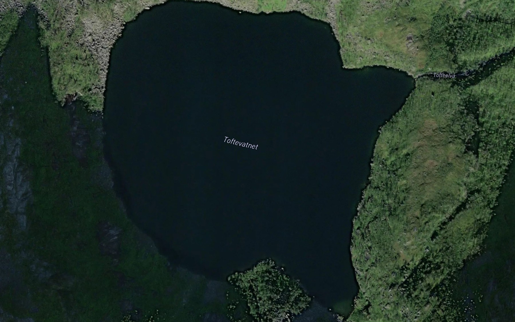 Satellite map of the Toftevatnet