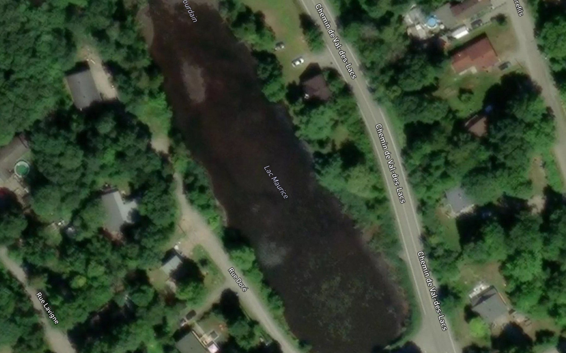 Satellite map of the Lac Maurice