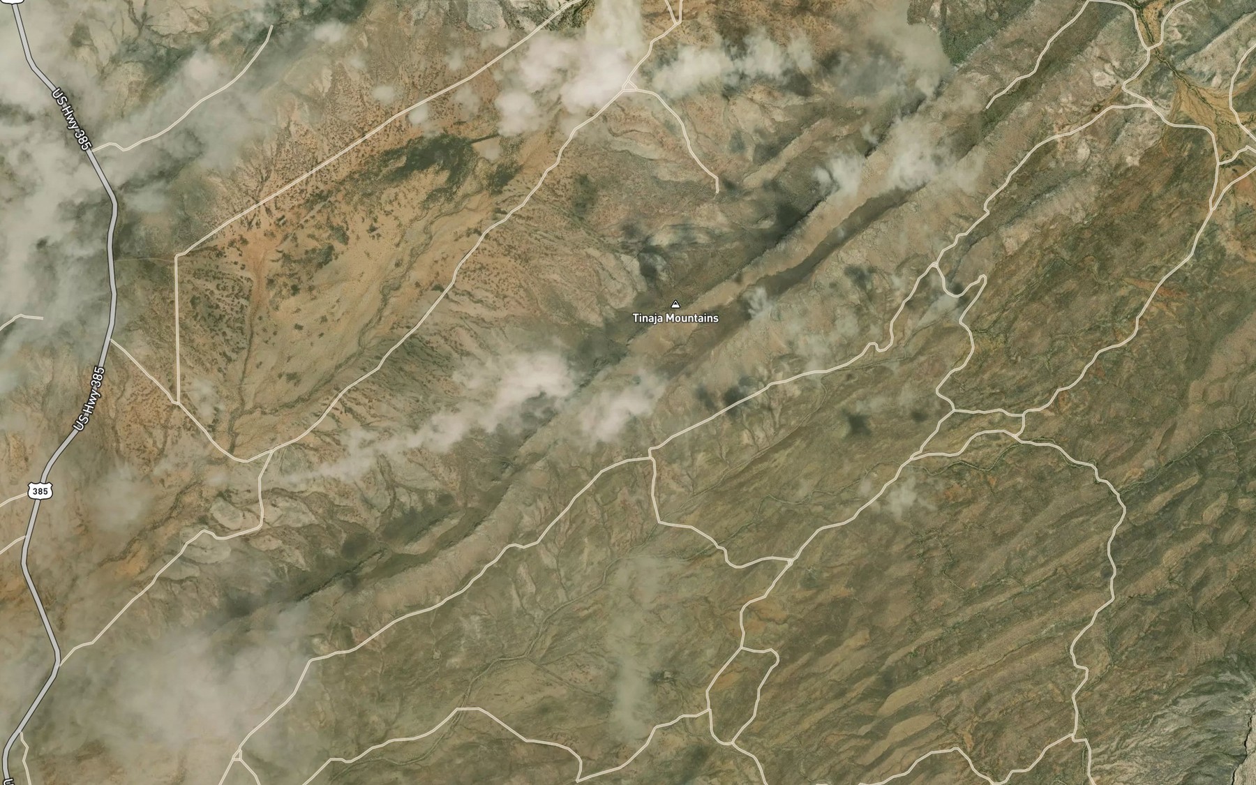 Satellite map of the Tinaja Spring