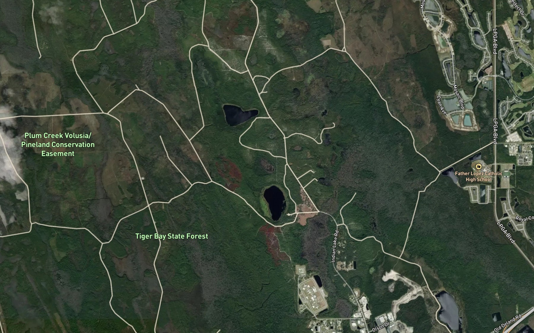 Satellite map of the Coon Pond