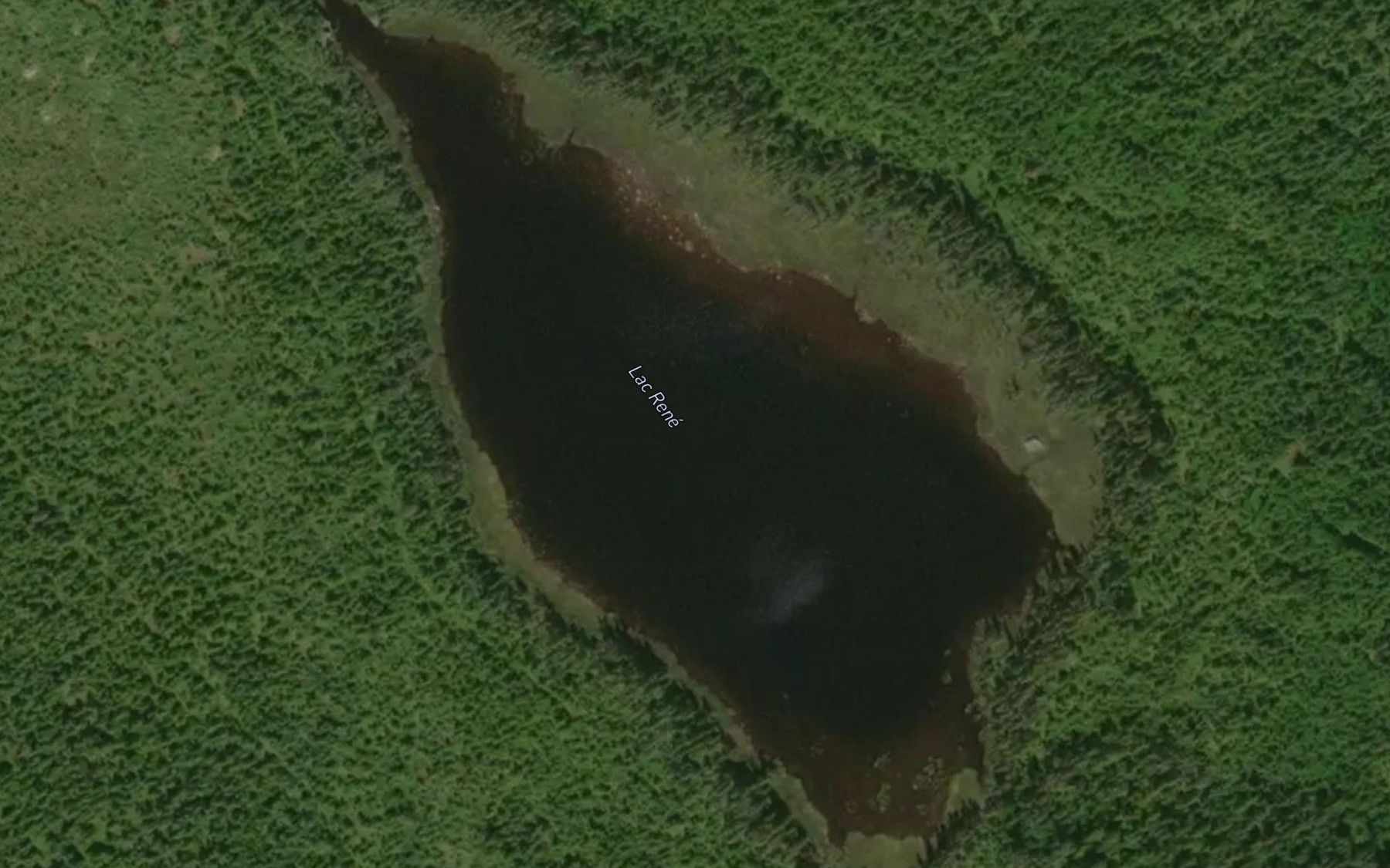 Satellite map of the Lac Rene