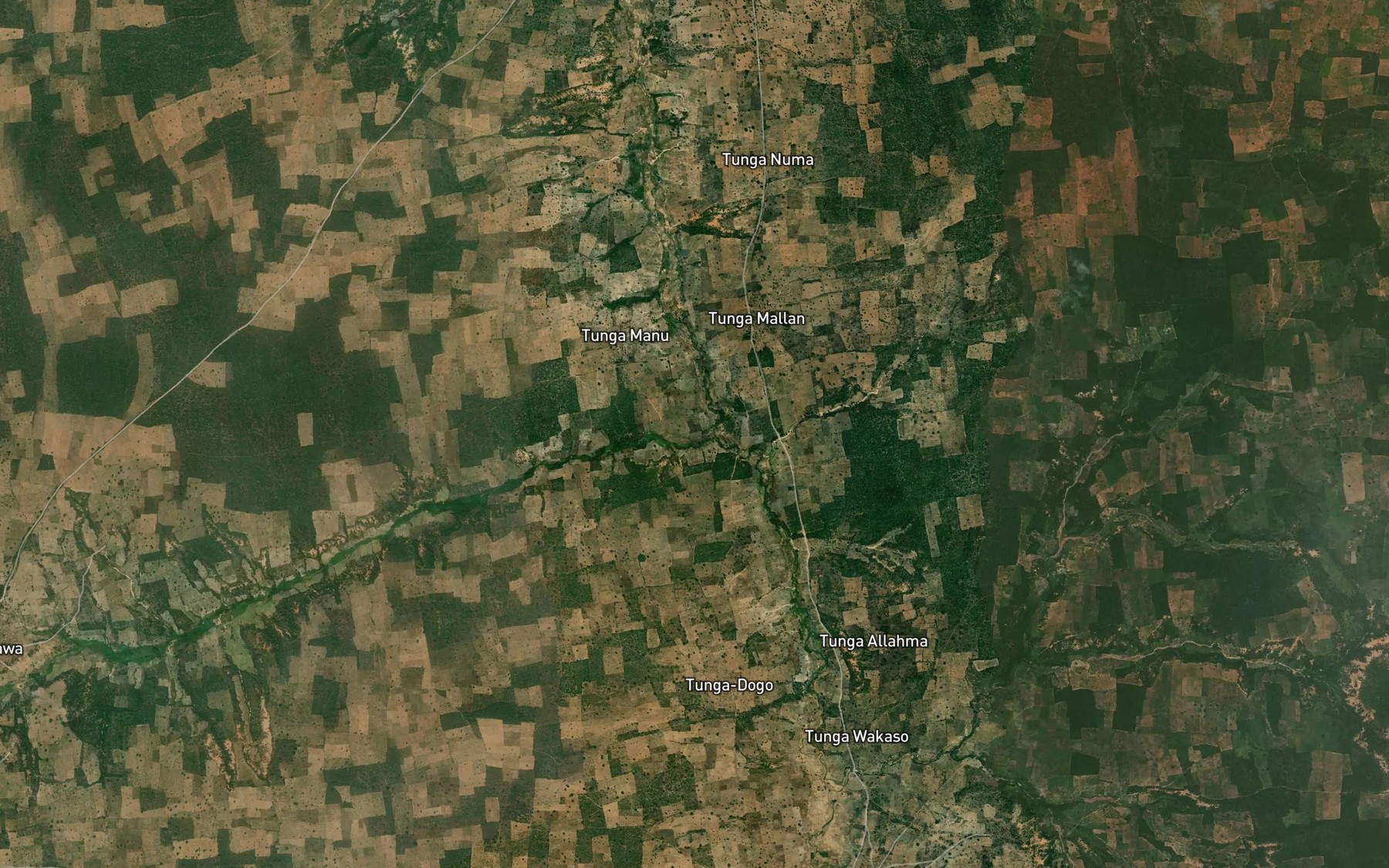 Satellite map of the River Takalko