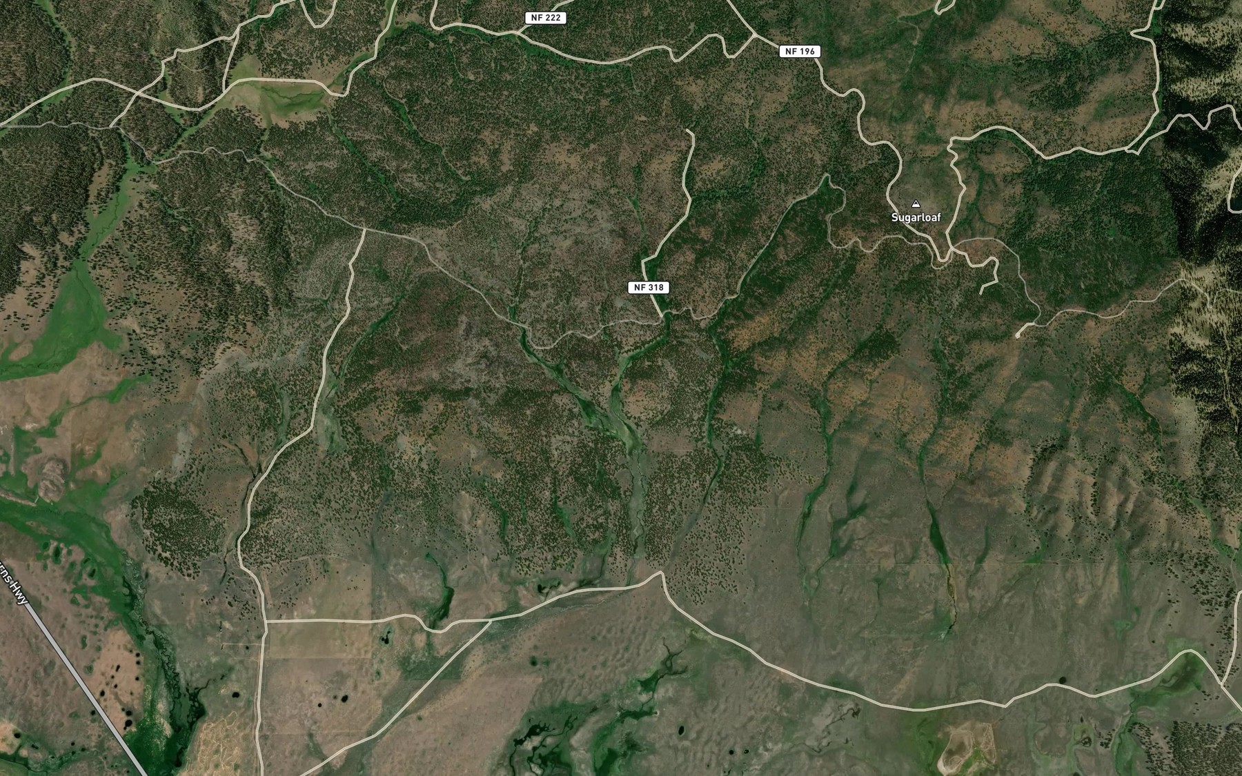 Satellite map of the H S Johnson Reservoir