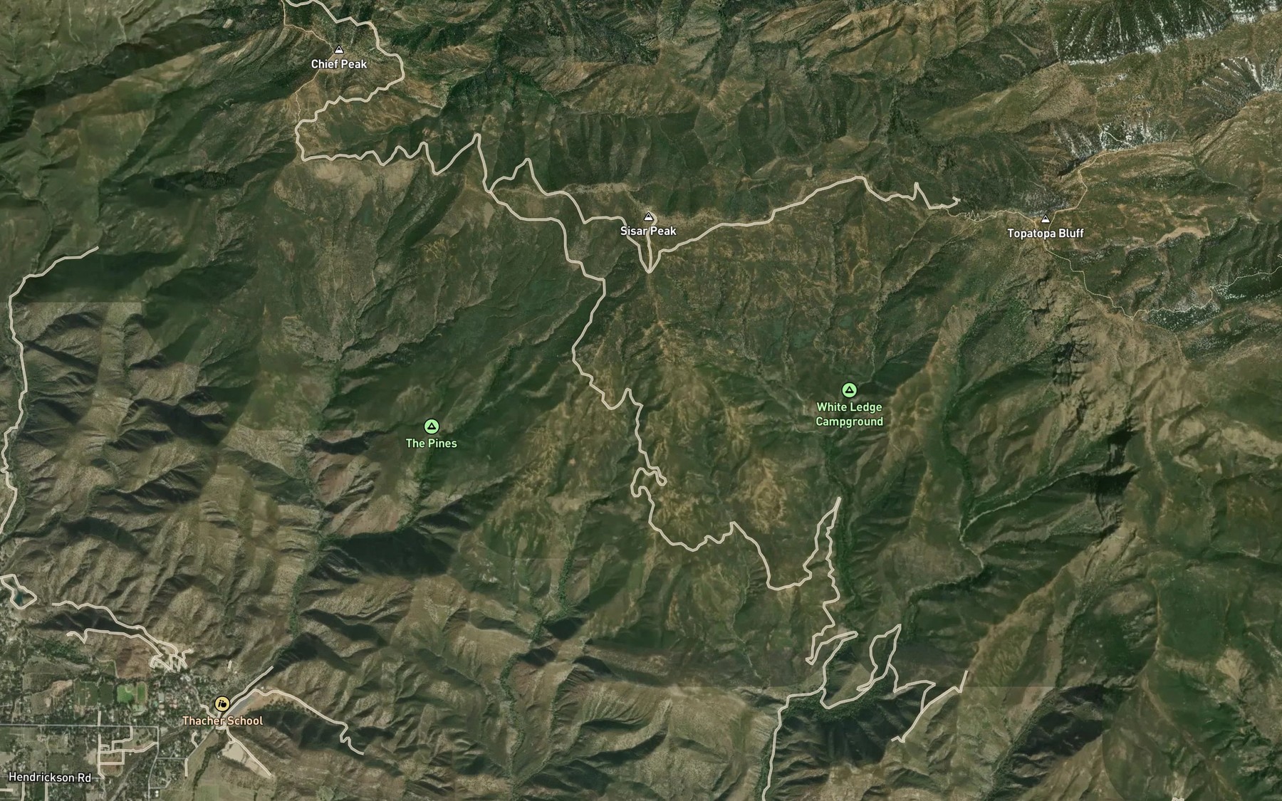 Satellite map of the Wilsie Spring