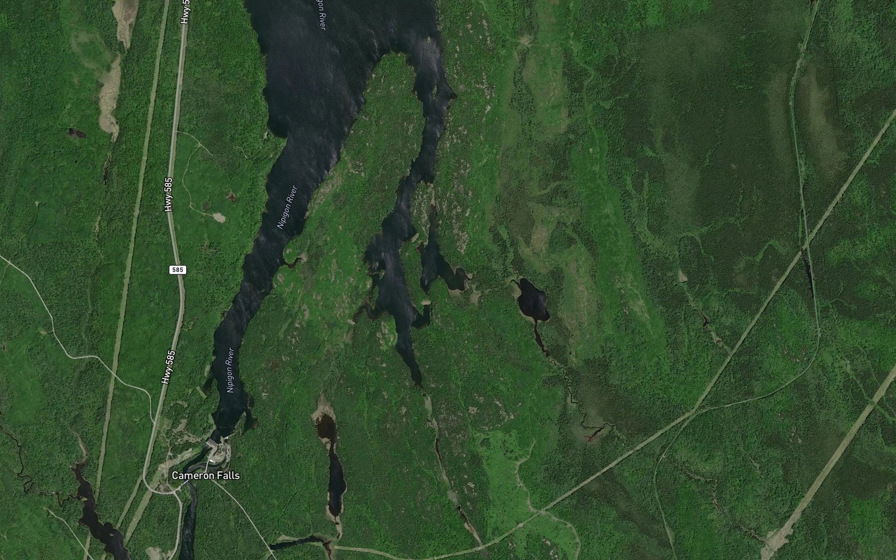 Satellite map of the East Arm