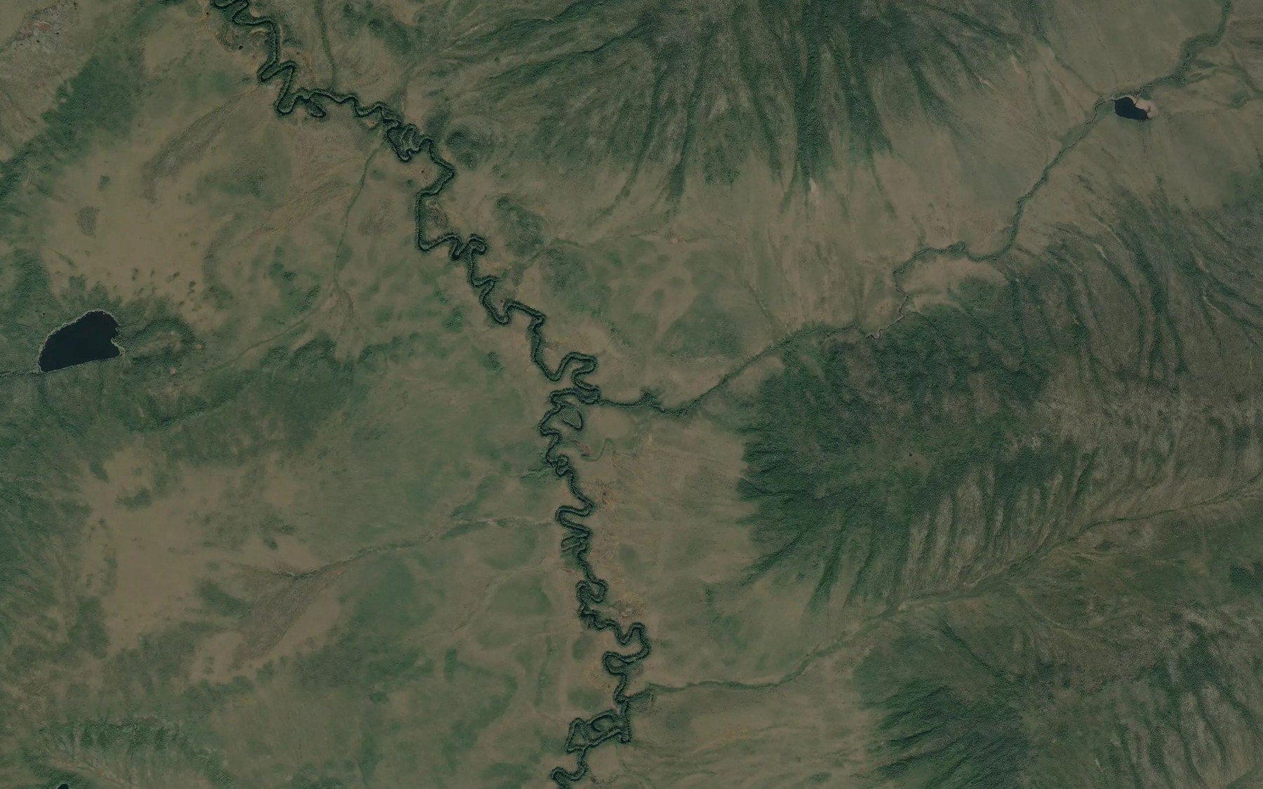 Satellite map of the Valley Creek