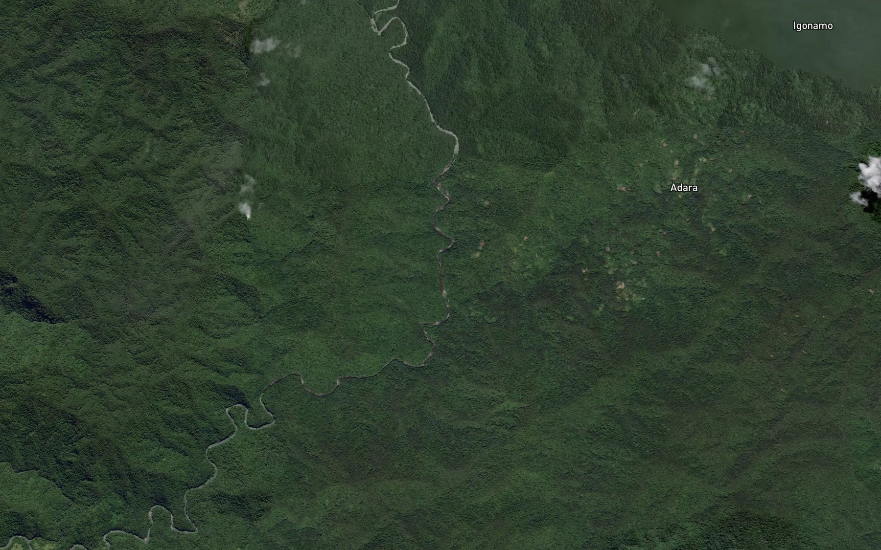 Satellite map of the Iowia Creek