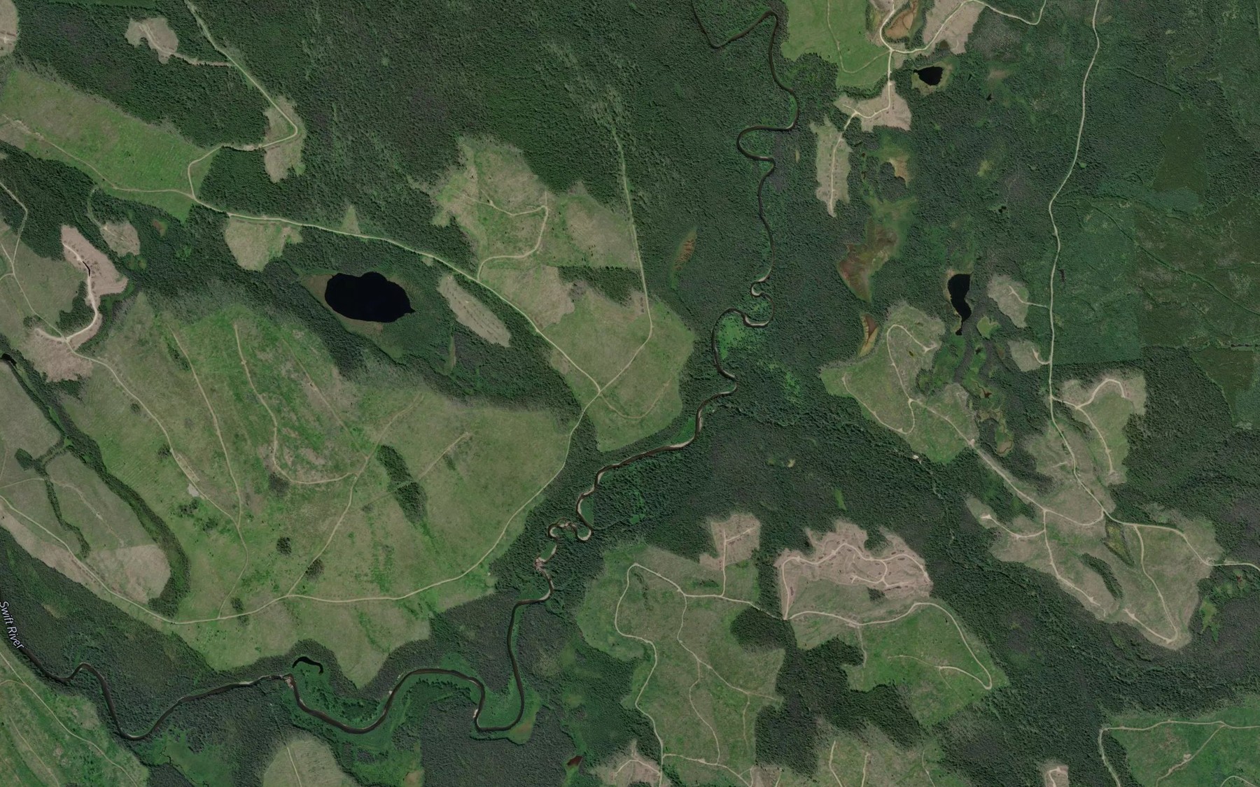 Satellite map of the Porter Creek