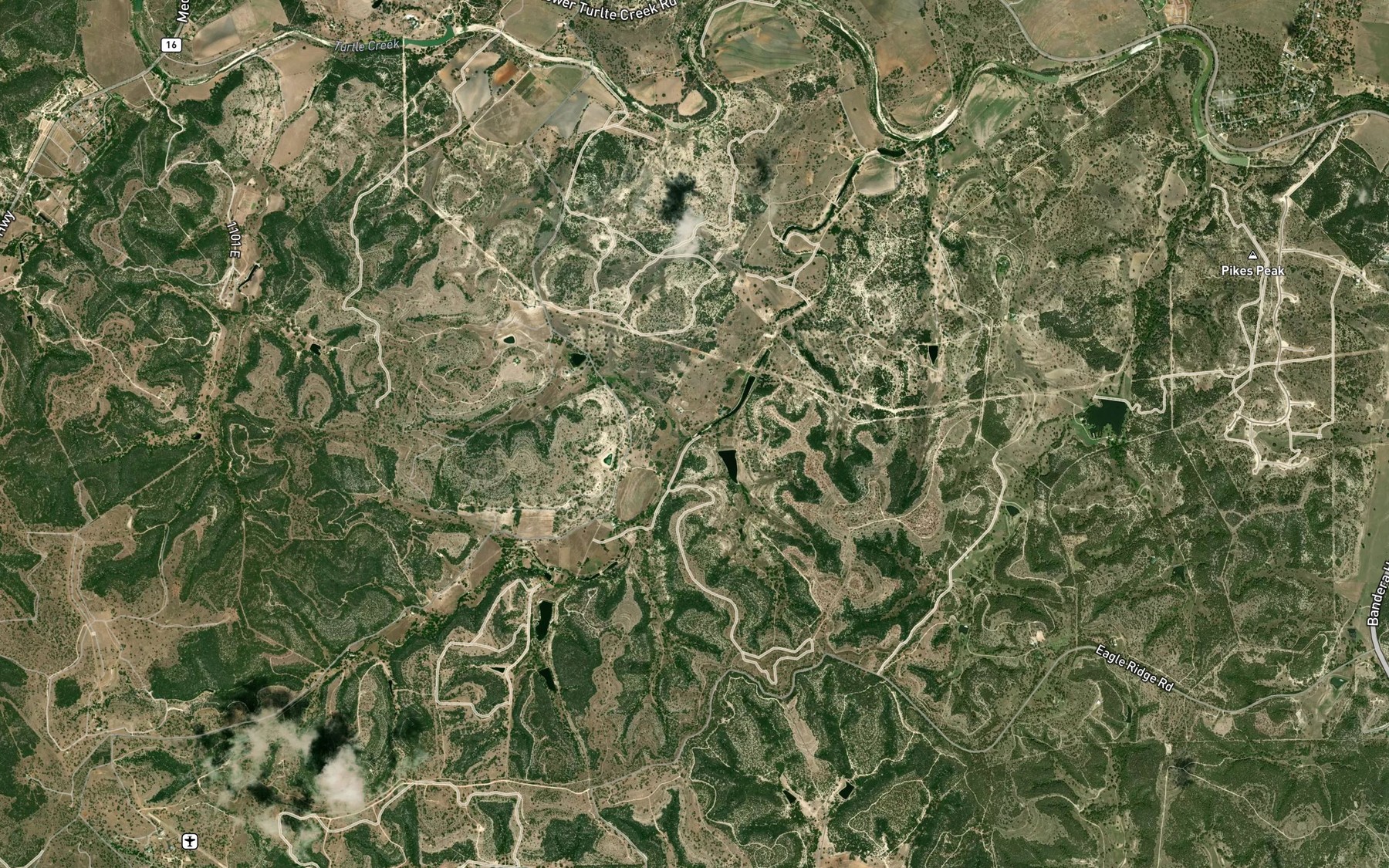 Satellite map of the Wolf Creek
