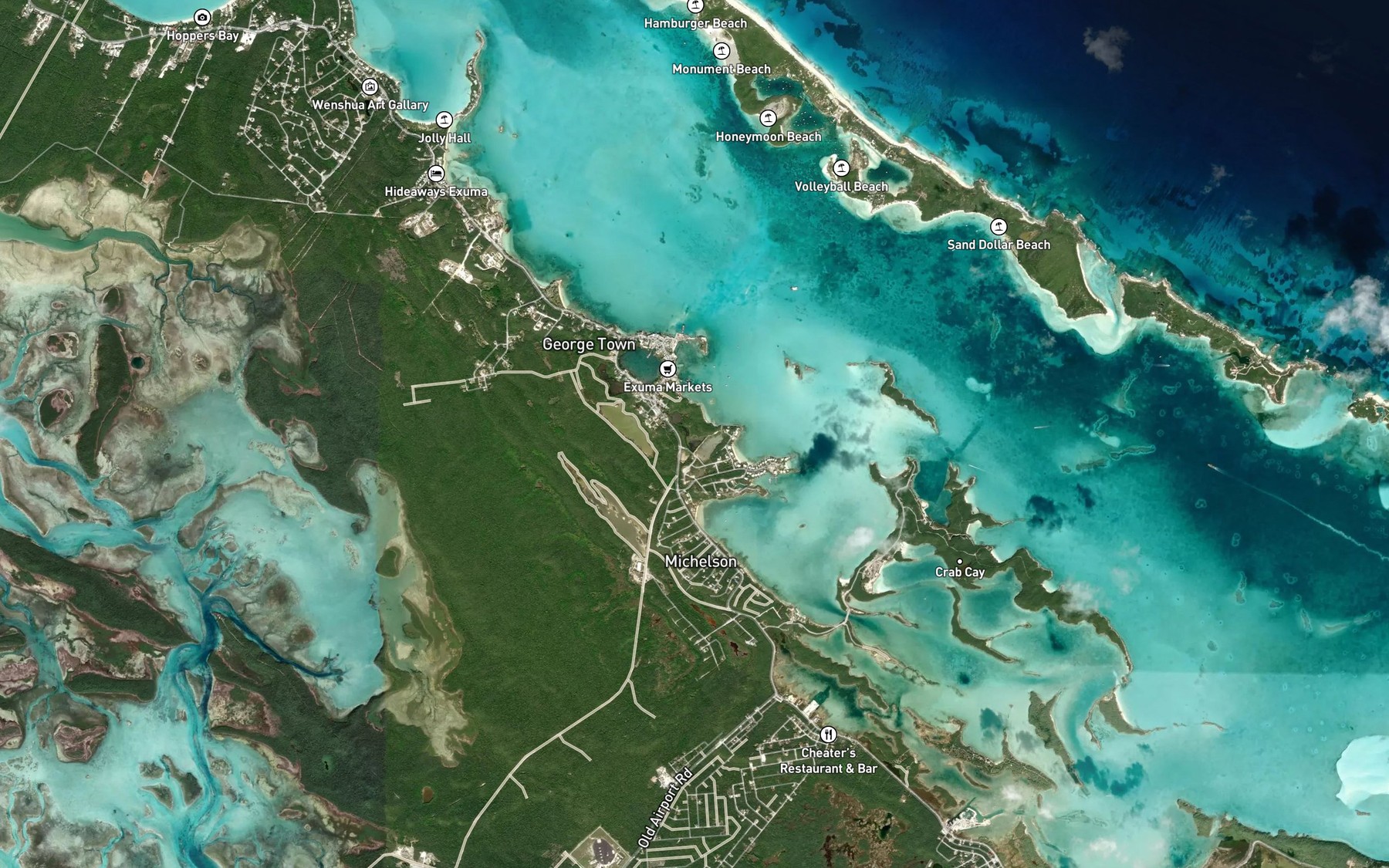 Satellite map of the Kidds Cove