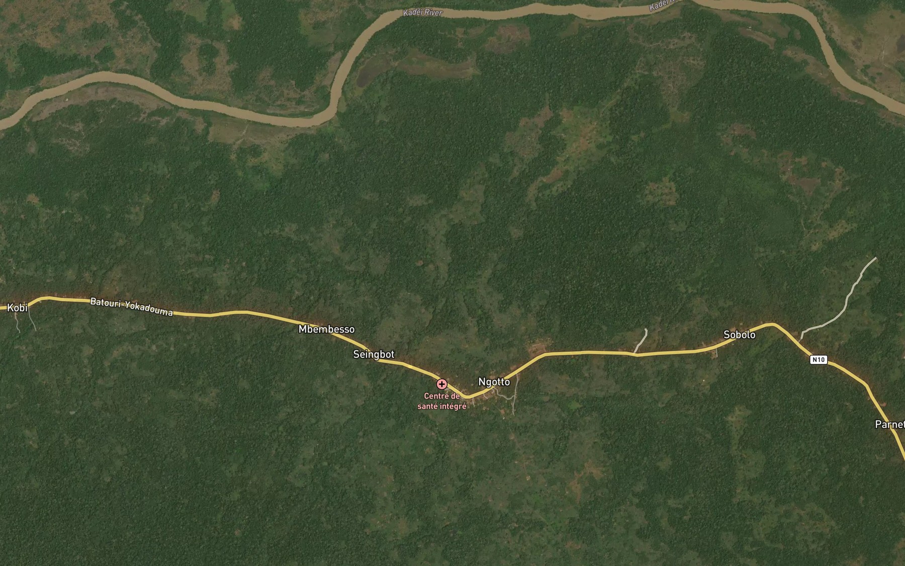 Satellite map of the Dzabomo