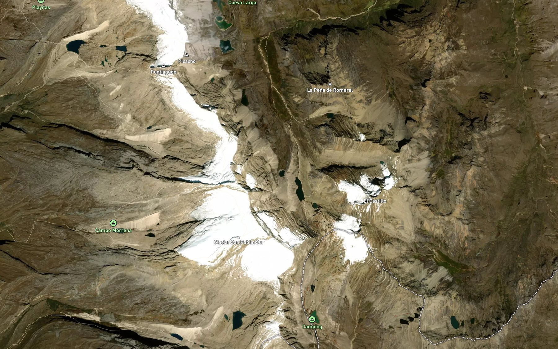 Satellite map of the Laguna El Rincon