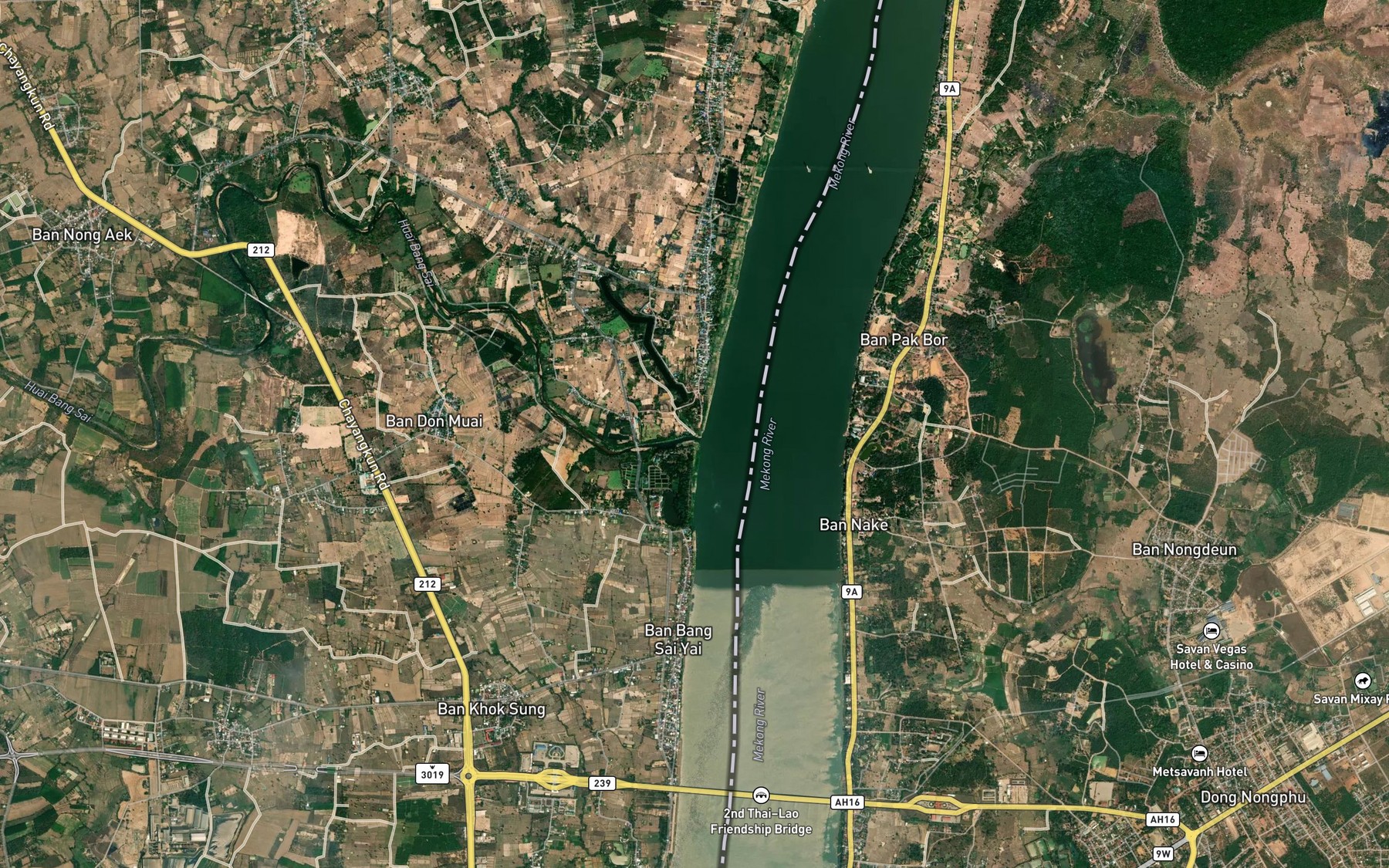 Satellite map of the Huai Noi