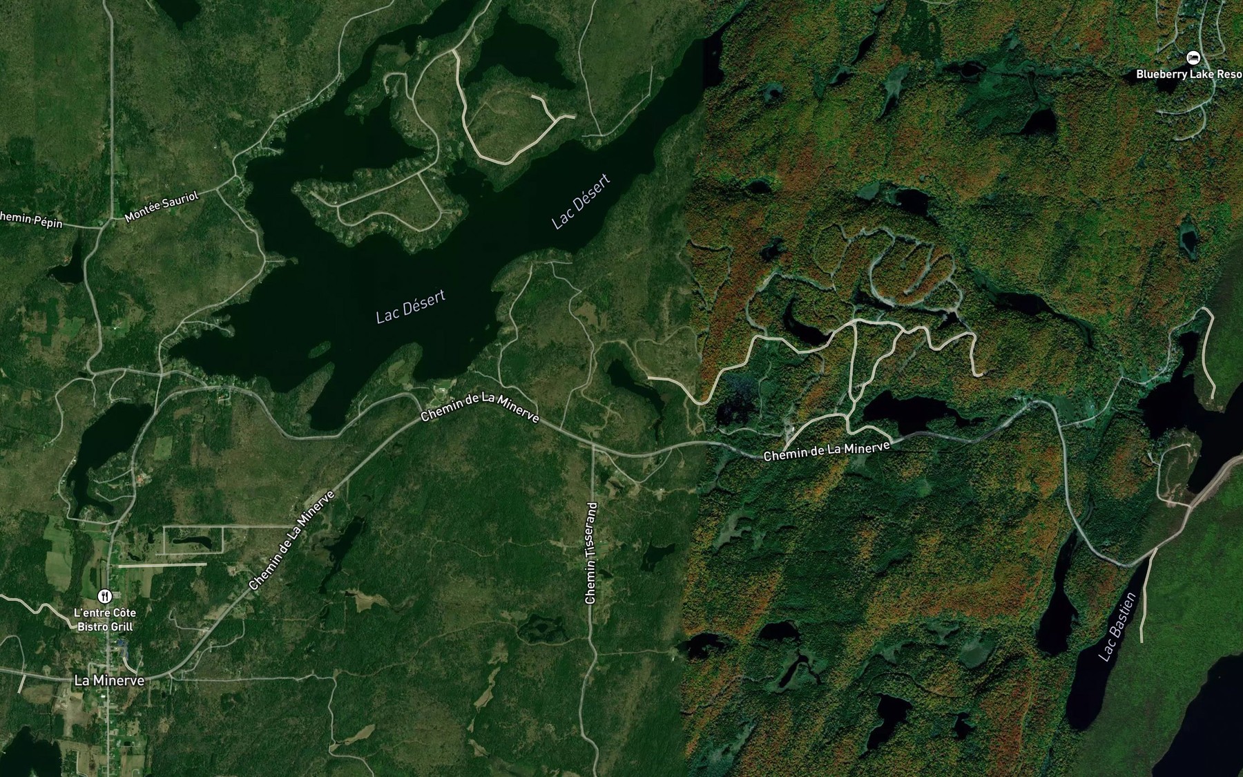 Satellite map of the Lac Payne