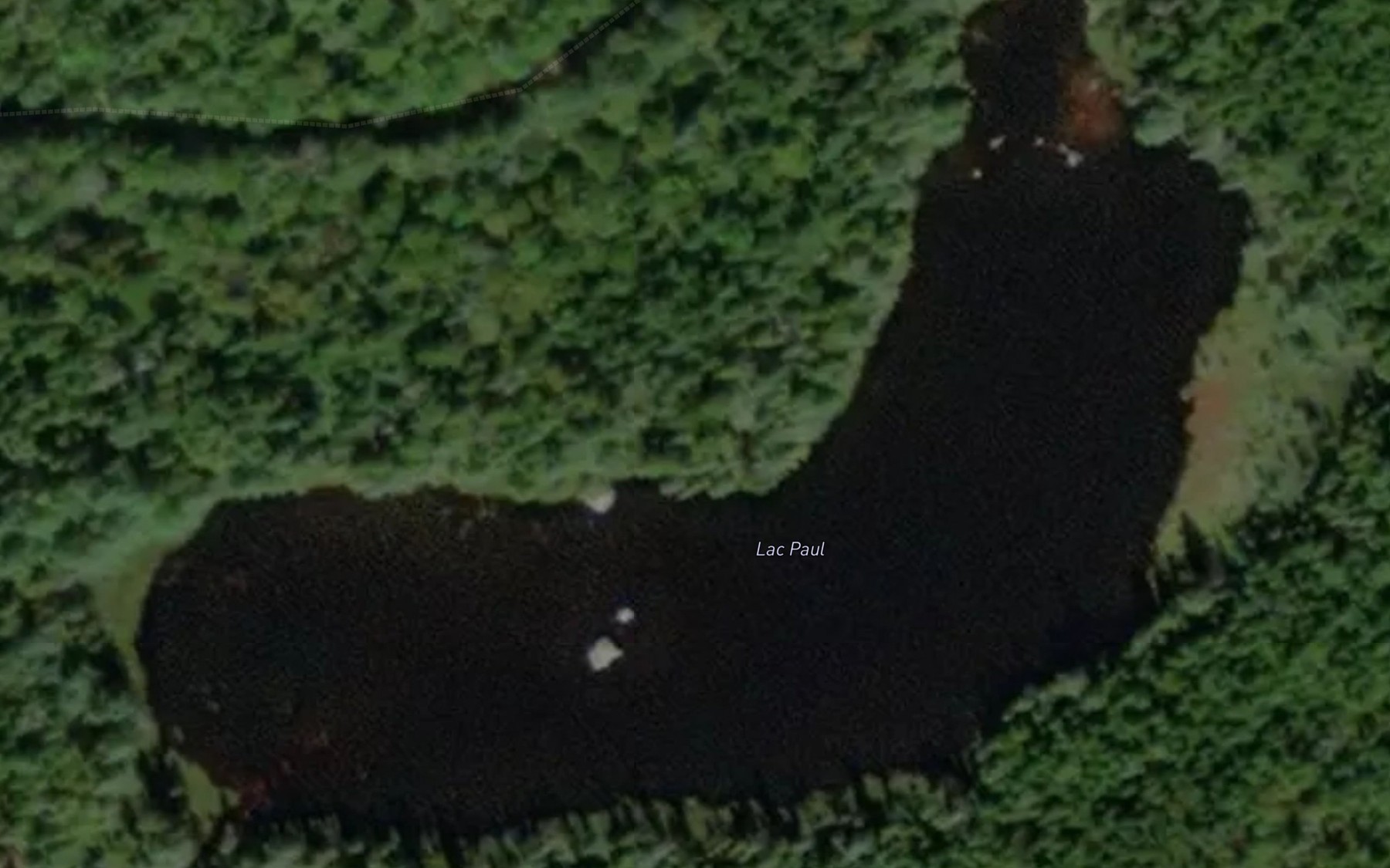 Satellite map of the Lac Paul